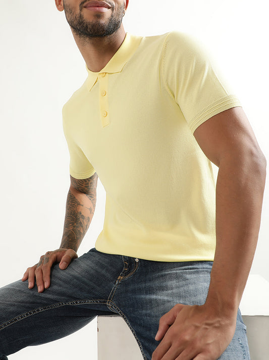 Antony Morato Yellow Slim Fit Polo T-Shirt