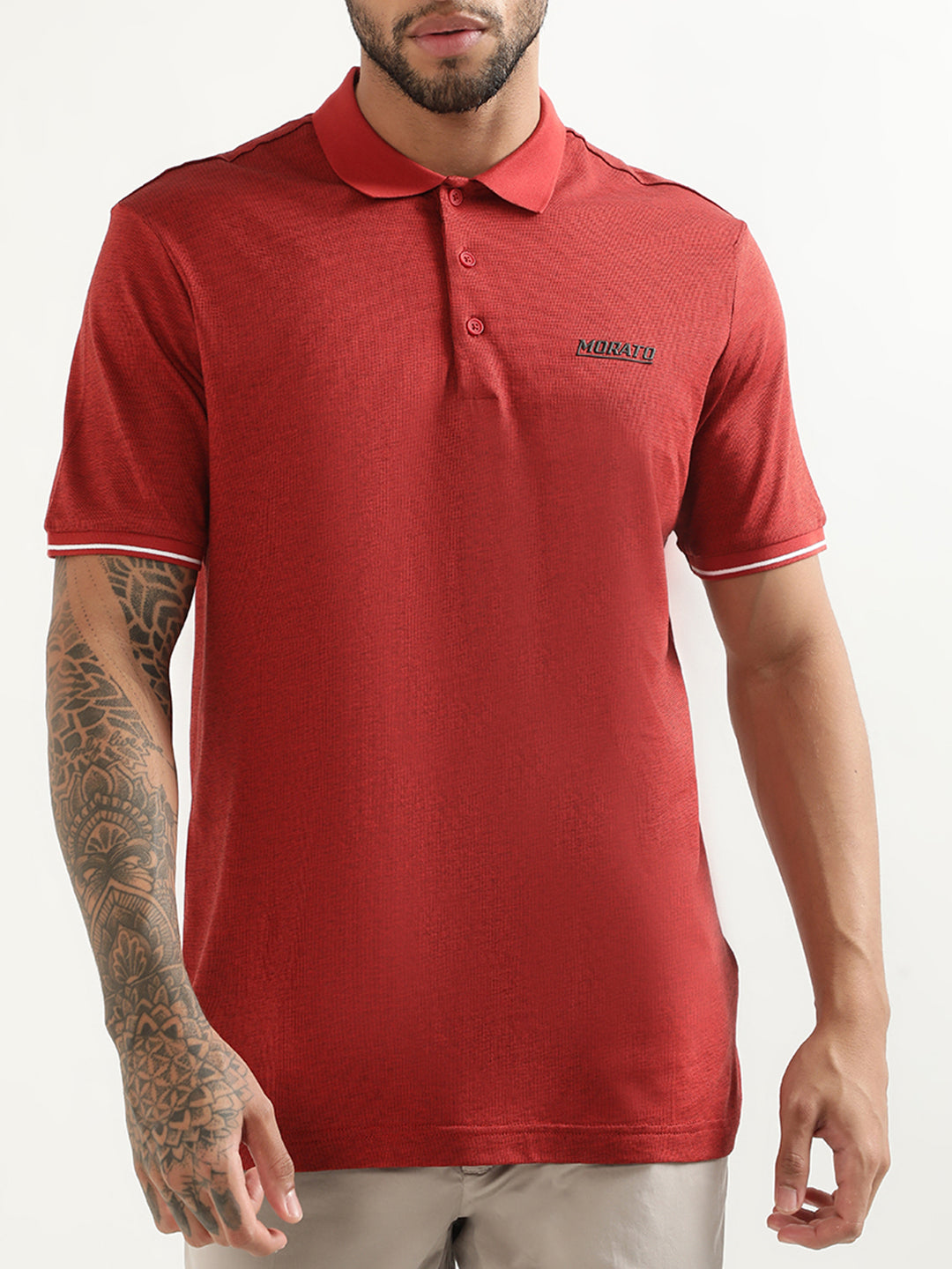 Antony Morato Red Regular Fit Polo T-Shirt