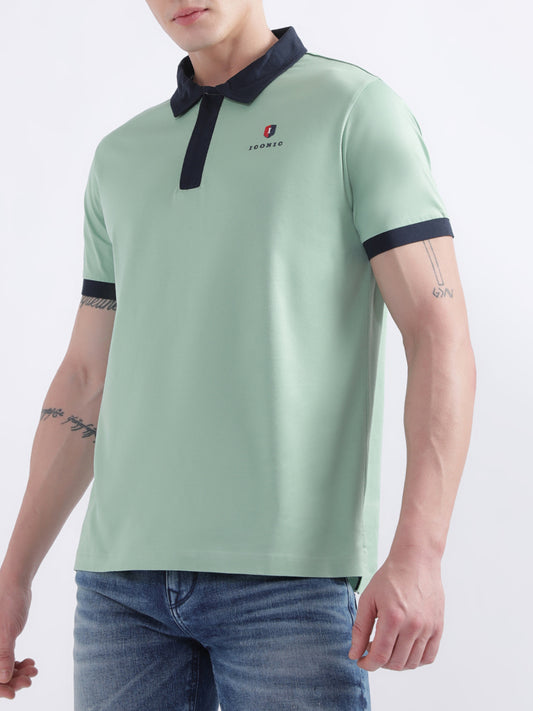 Iconic Green Logo Regular Fit Polo T-Shirt