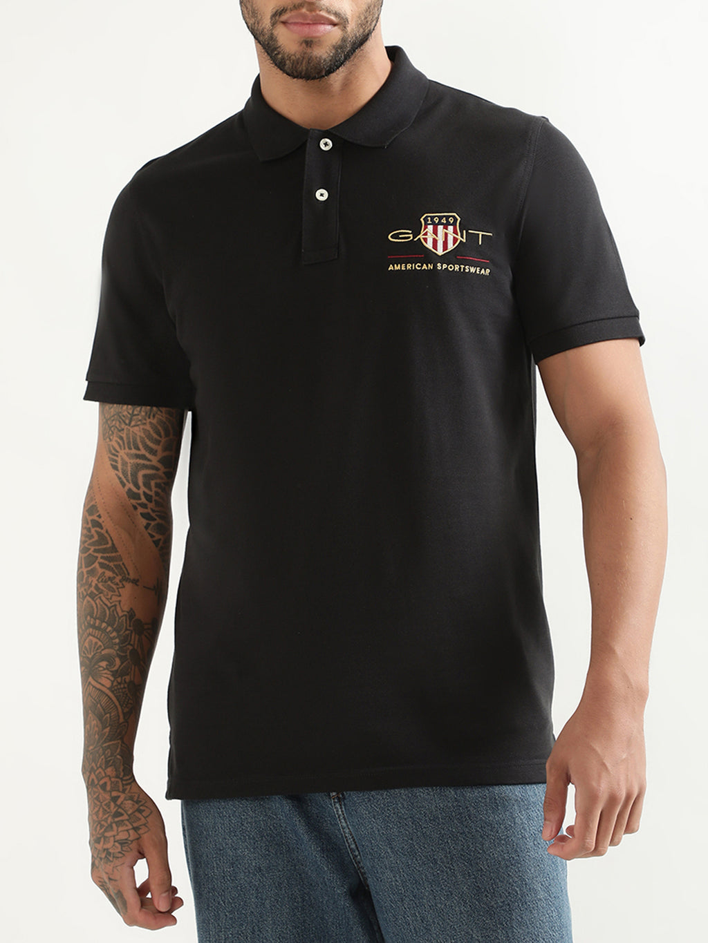 Shop Gant Men Black TShirt  ICONIC INDIA – Iconic India