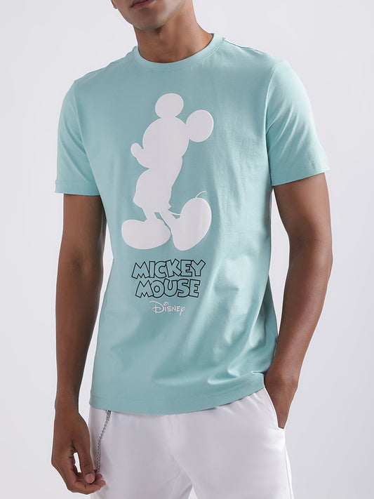 Antony Morato Blue Printed Regular Fit T-Shirt