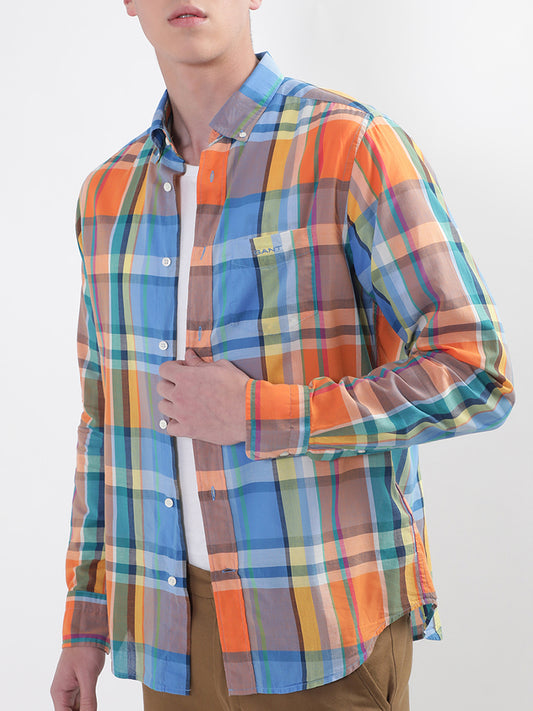 Gant Multi Untucked Checked Regular Fit Shirt