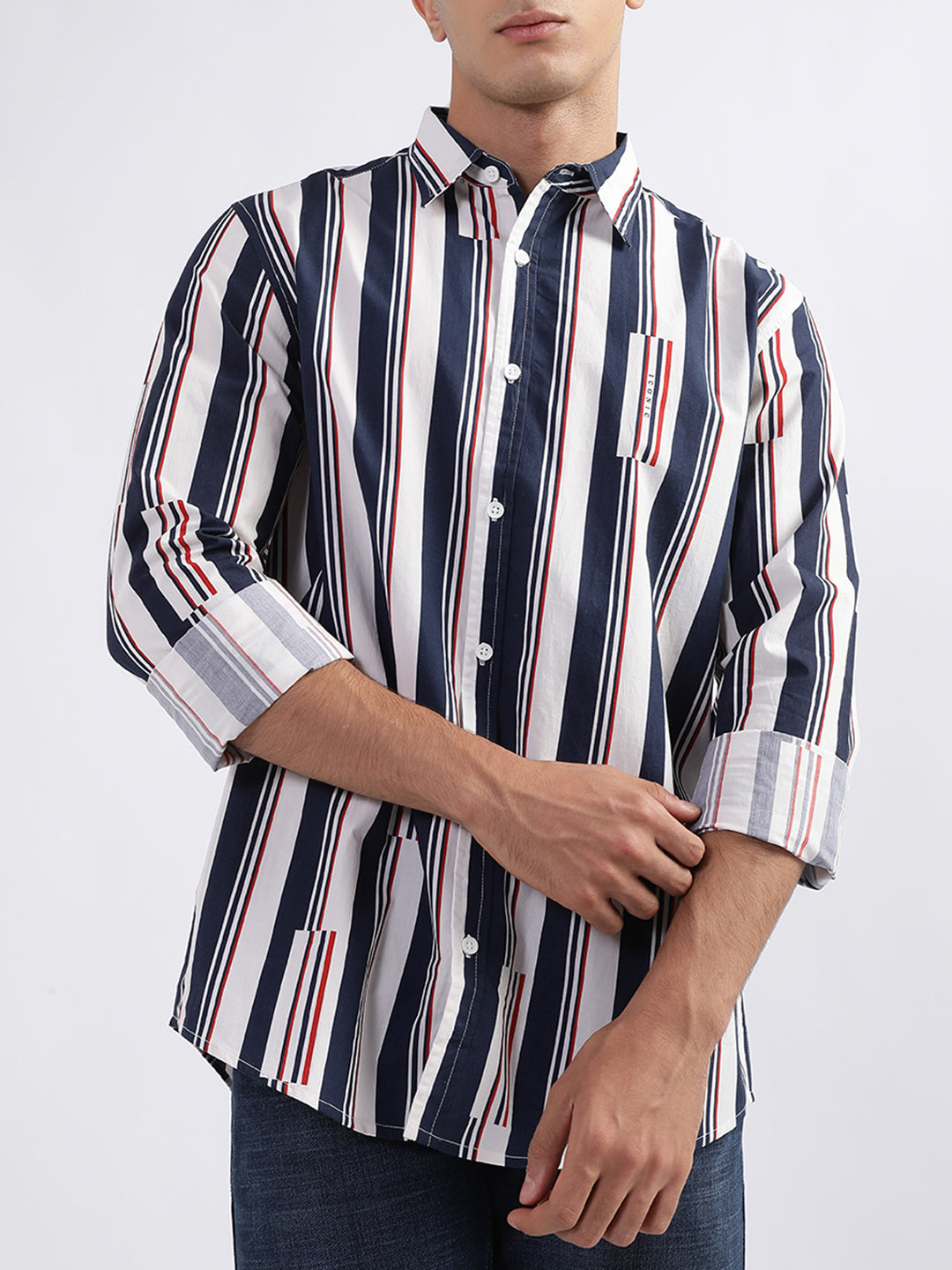 Iconic Multi Striped Regular Fit Shirt