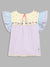 Blue Giraffe Girls Multi Embroidered Round Neck Top