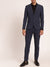 Lindbergh Men Blue Solid Collar Suit