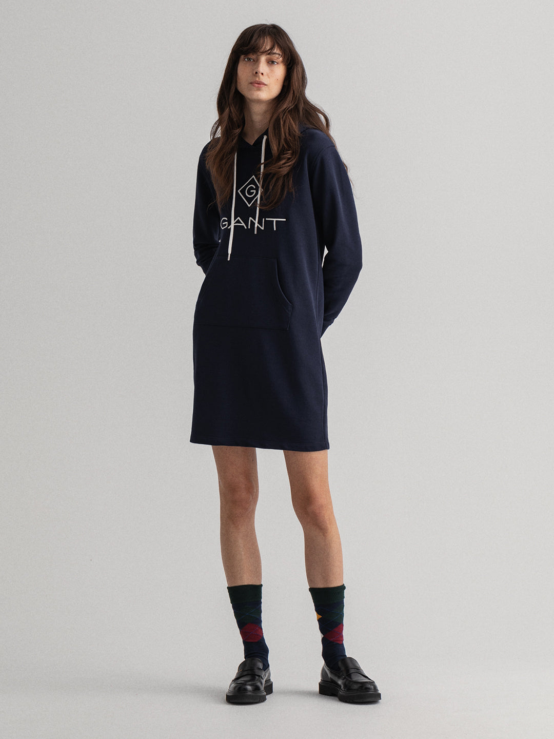 Gant Women Blue Hooded Sweatshirt