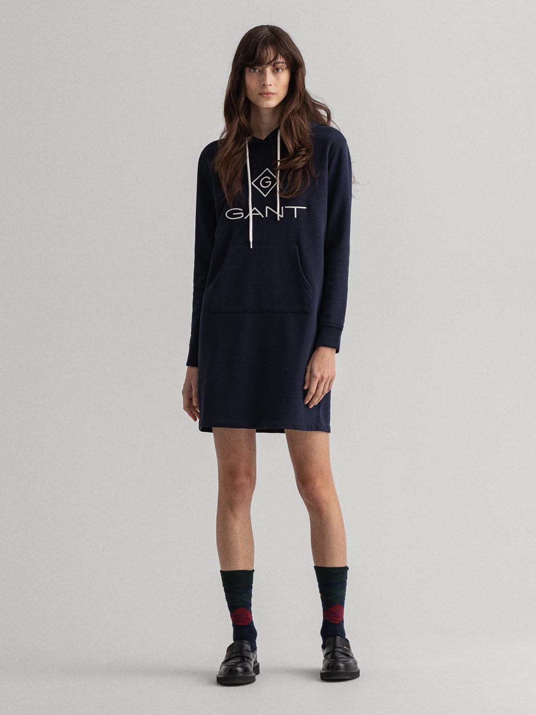 Gant Women Blue Hooded Sweatshirt