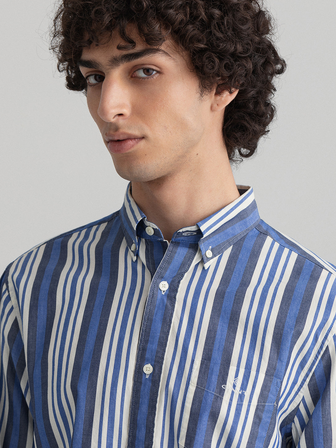 Gant Blue Striped Regular Fit Shirt