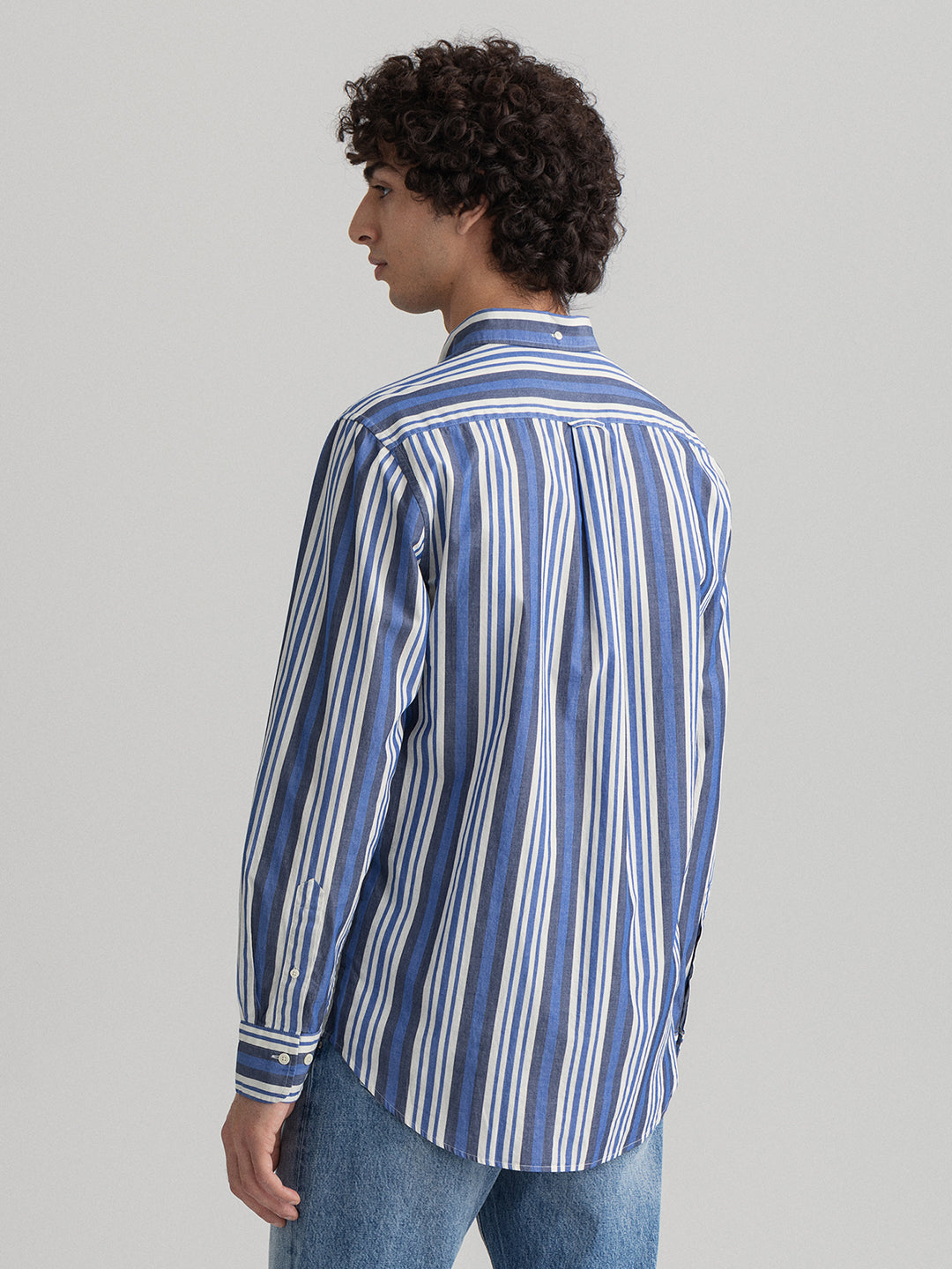 Gant Blue Striped Regular Fit Shirt