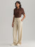 Gant Women Beige Solid Pleated Trousers