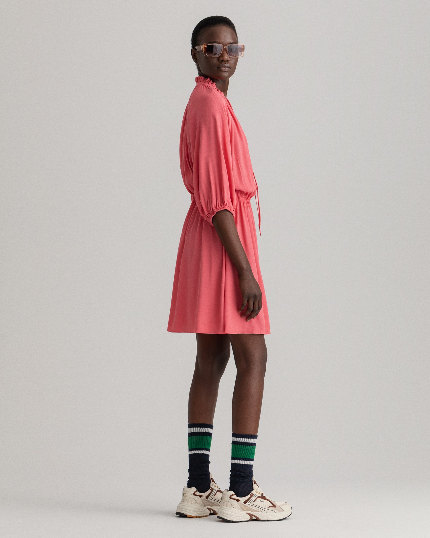 Gant Pink Solid A-Line Dress