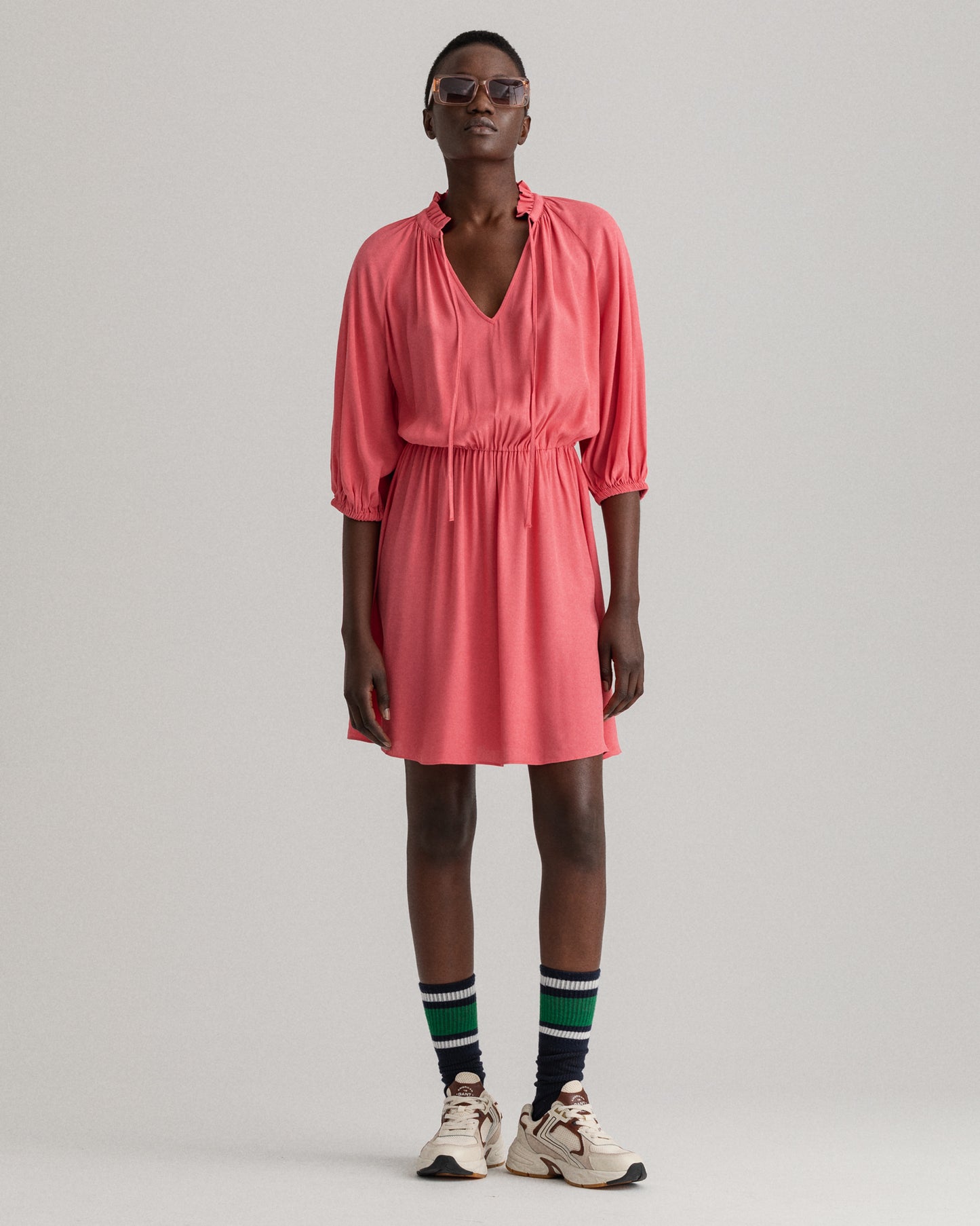 Gant Pink Solid A-Line Dress