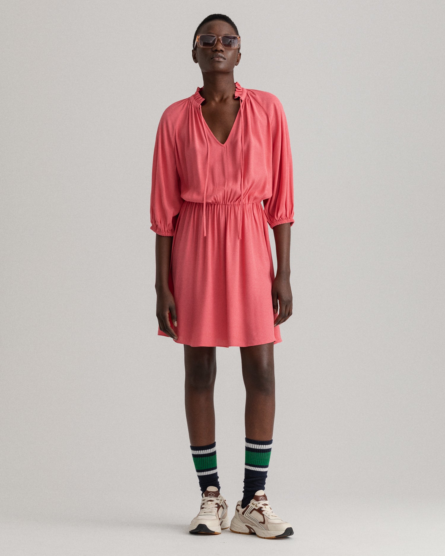 Gant Pink Solid A-Line Dress