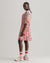 Gant Women Pink  Red Floral Boat Neck Fit  Flare Dress