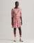 Gant Women Pink  Red Floral Boat Neck Fit  Flare Dress