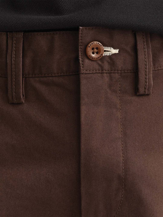 Gant Men Brown Slim Fit Trousers