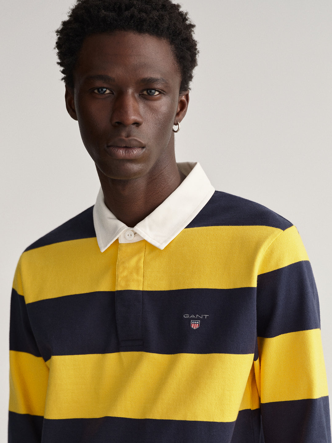 Gant Yellow Striped Regular Fit Polo T-Shirt