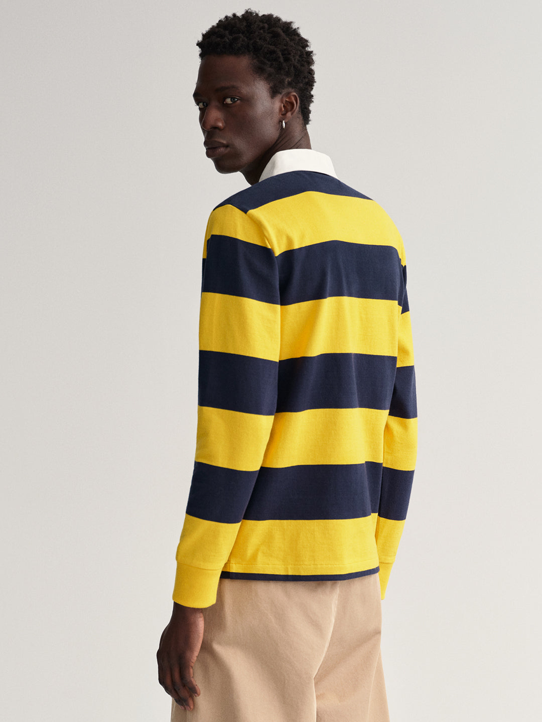 Gant Yellow Striped Regular Fit Polo T-Shirt