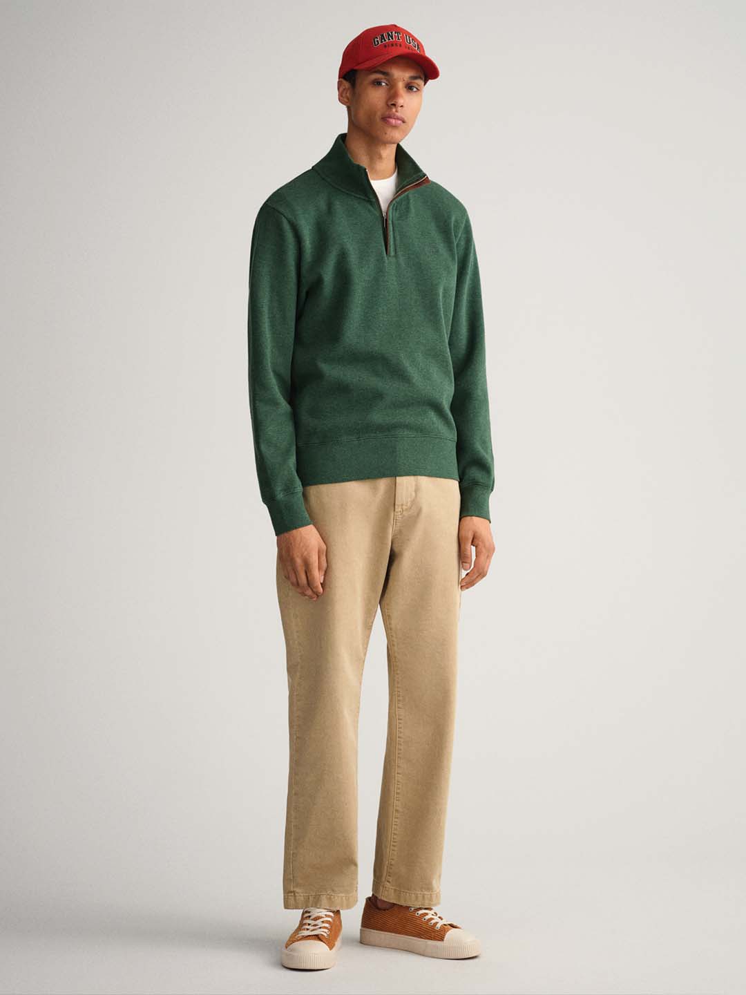 Gant Men Green Colourblocked Sweatshirt