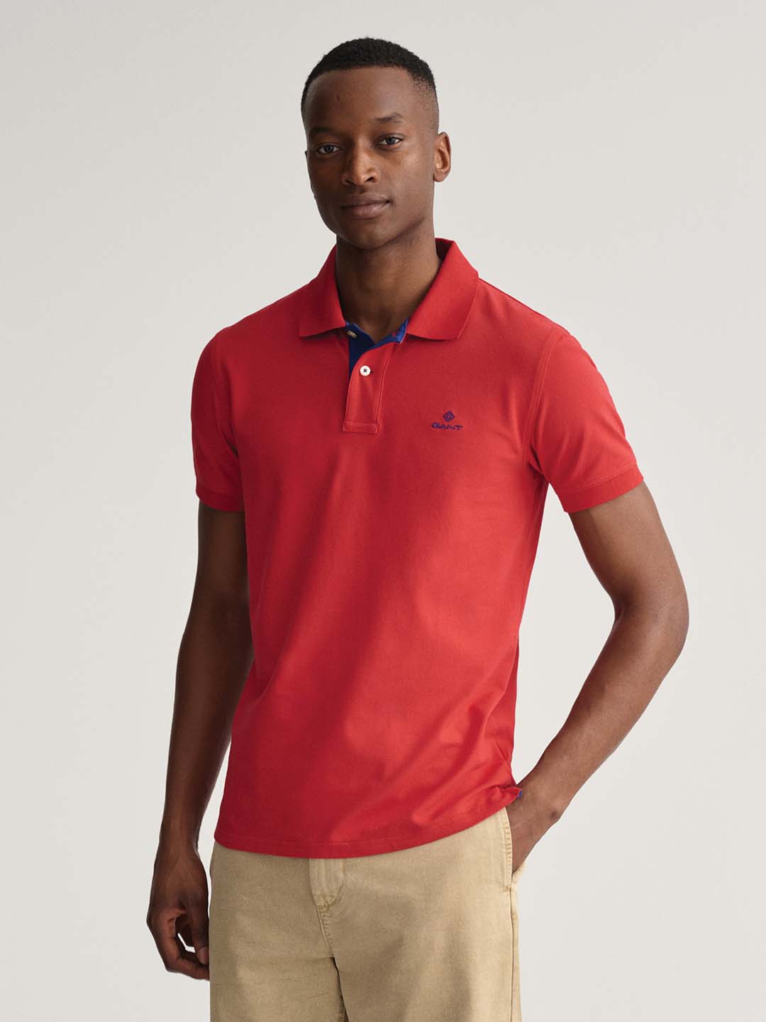 Gant Navy Blue Regular Fit Polo T-Shirt