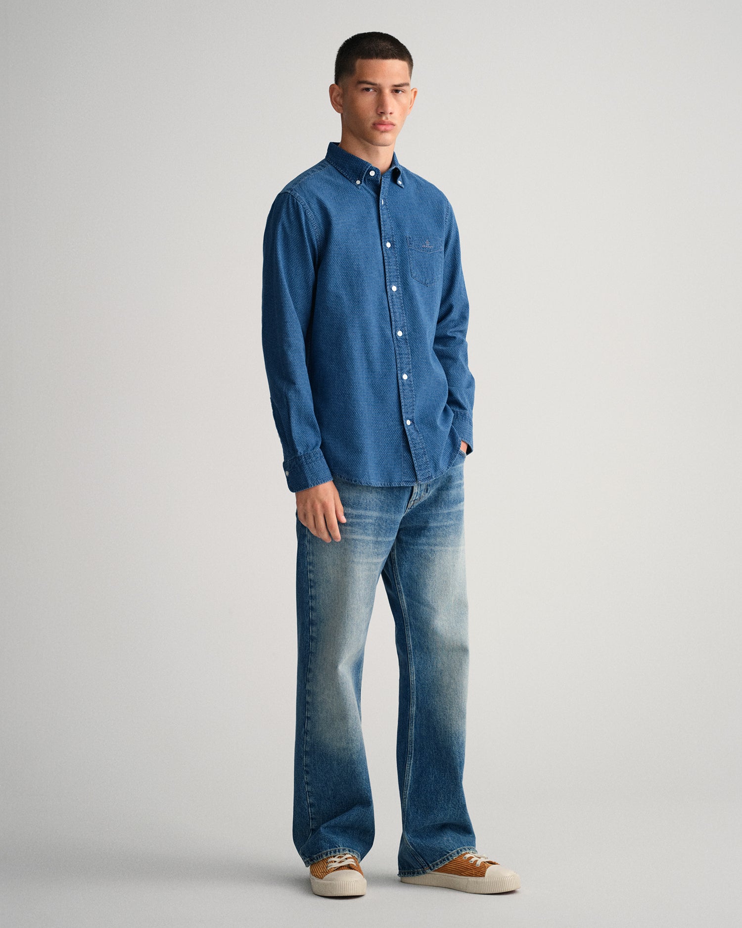 Gant Men Blue Classic Casual Shirt