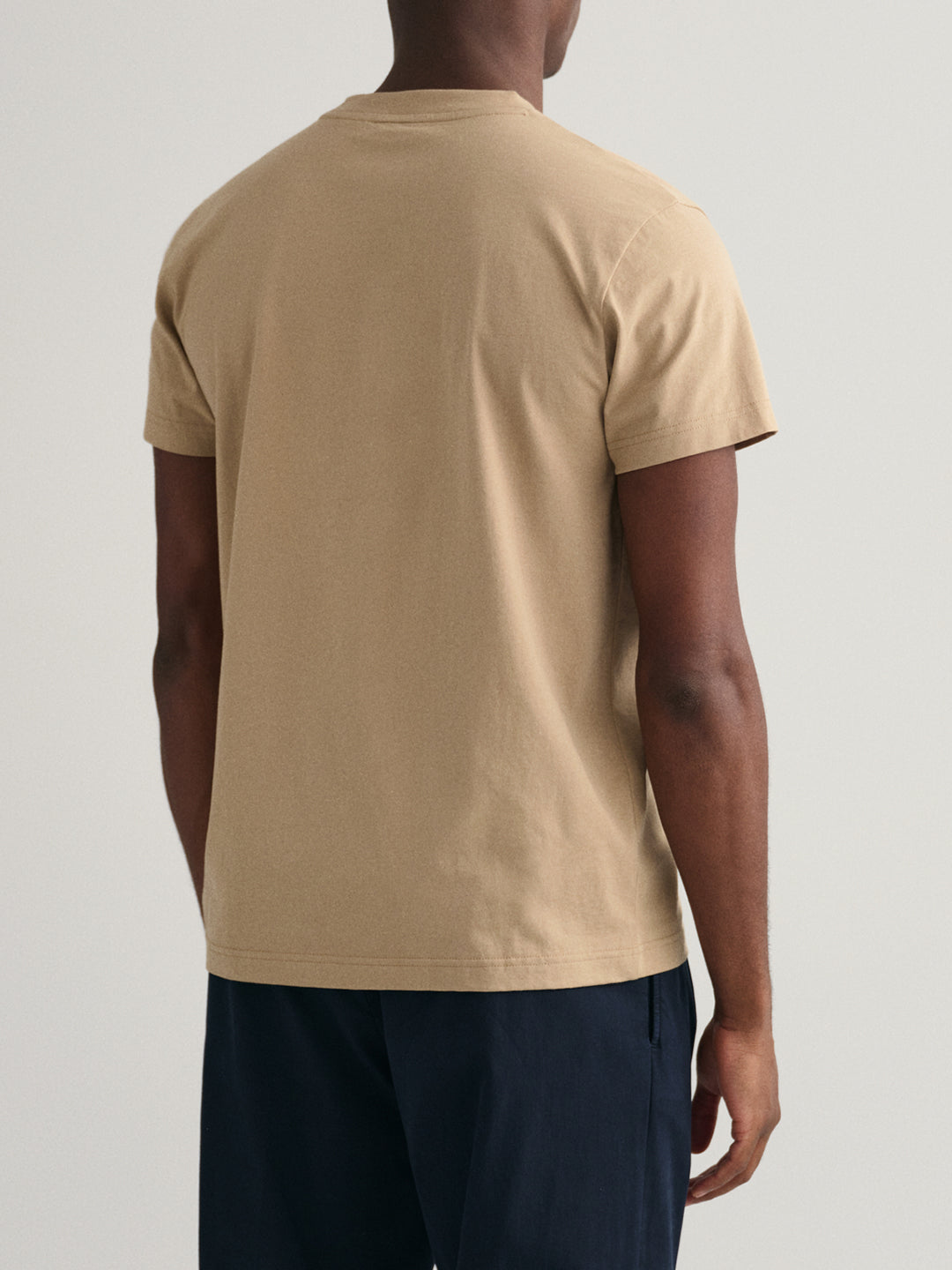 Gant Beige Logo Regular Fit T-Shirt