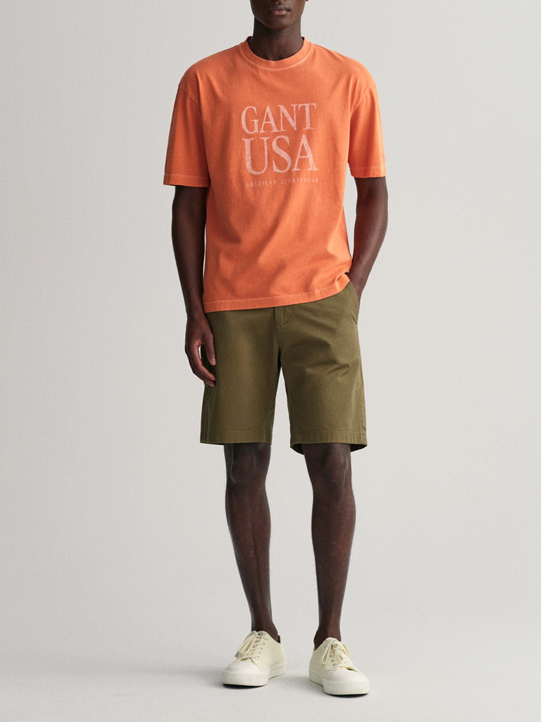 Gant Orange Logo Relaxed Fit T-Shirt