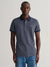 Gant Men Blue Solid Polo Collar Short Sleeves T-Shirt