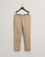 Gant Men Khaki Solid Slim Fit Trouser