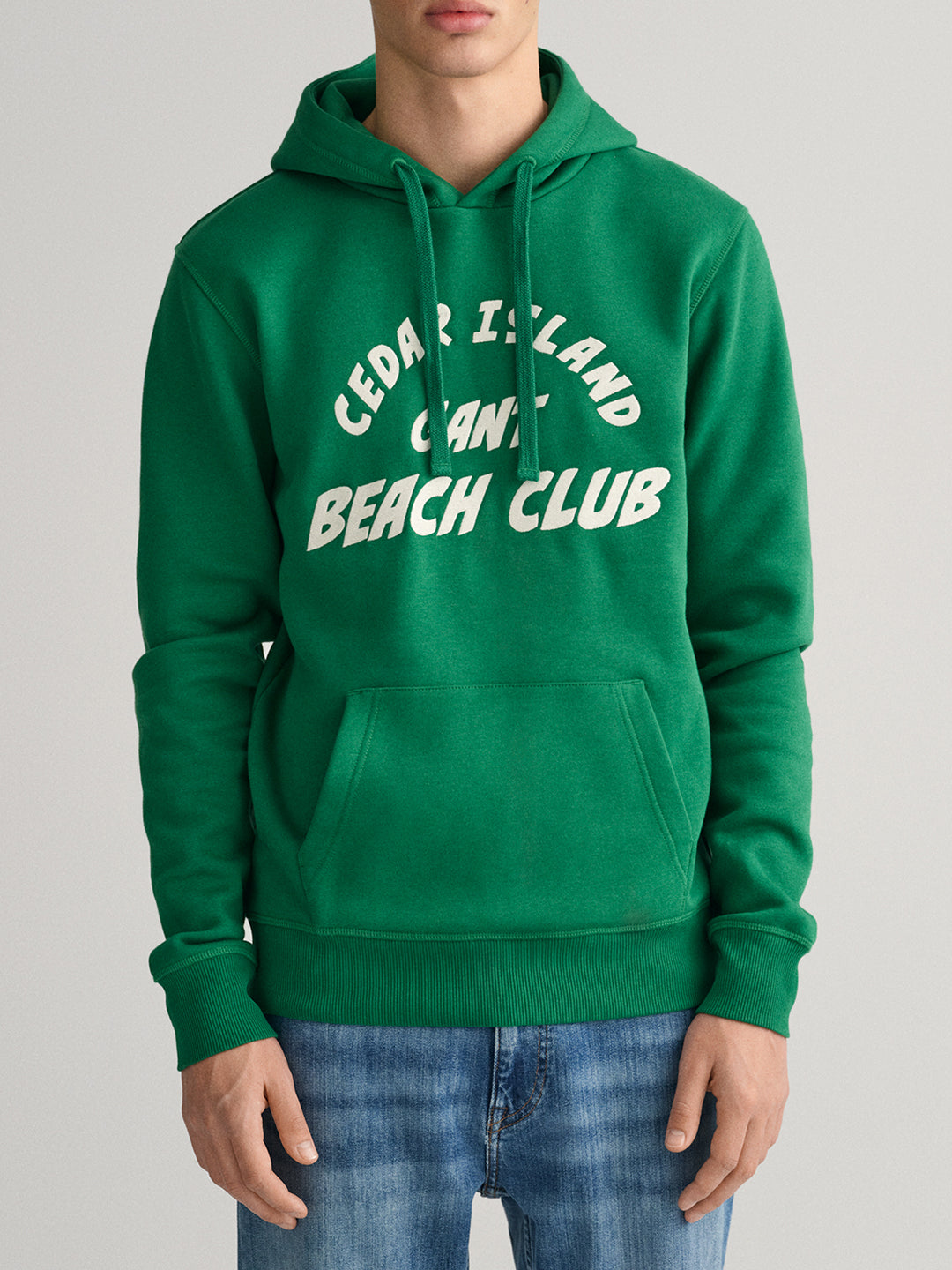 Gant Men Printed Typography Hooded Sweatshirt