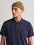 Gant Men Navy Blue Solid Polo Collar Short Sleeves T-Shirt