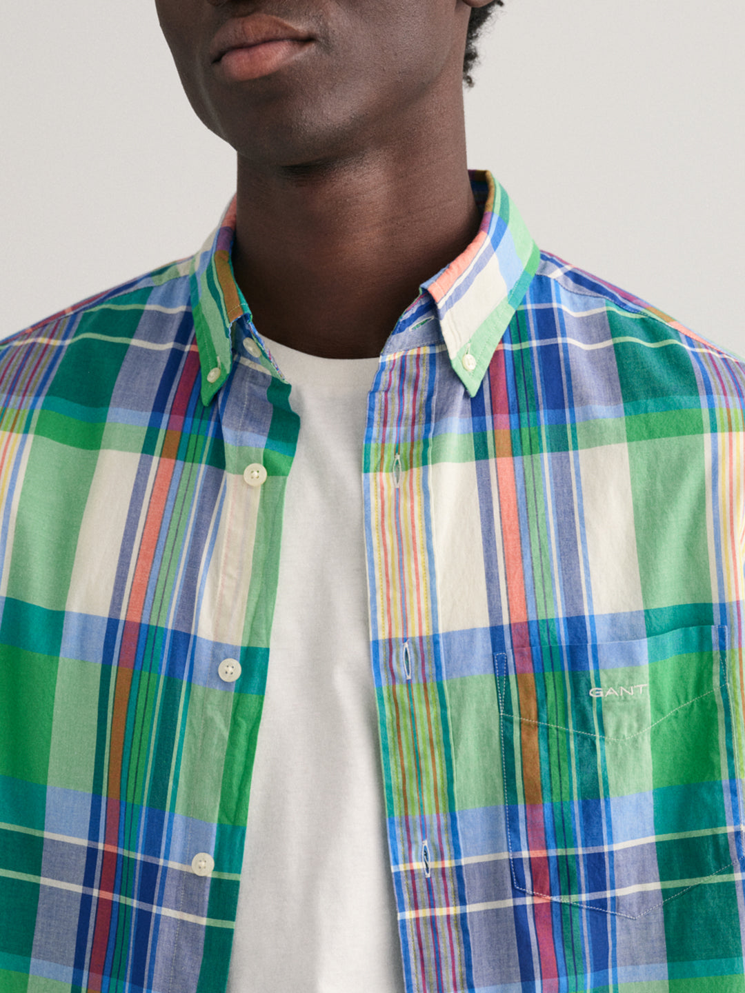 Gant Green Checked Regular Fit Shirt