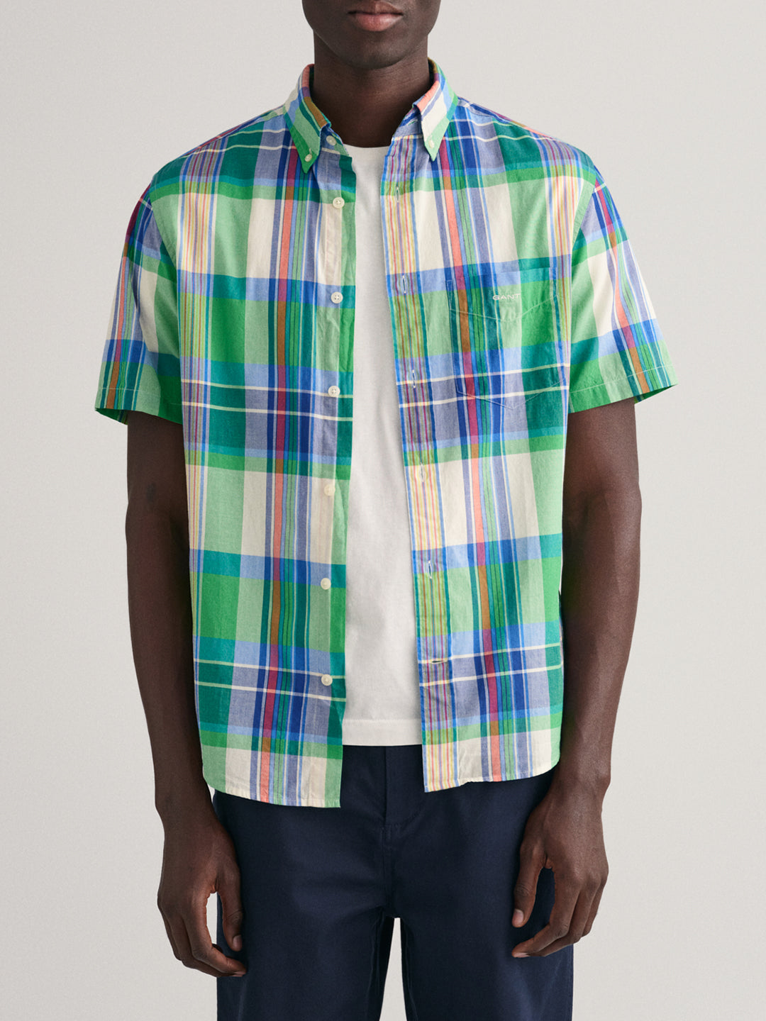 Gant Green Checked Regular Fit Shirt