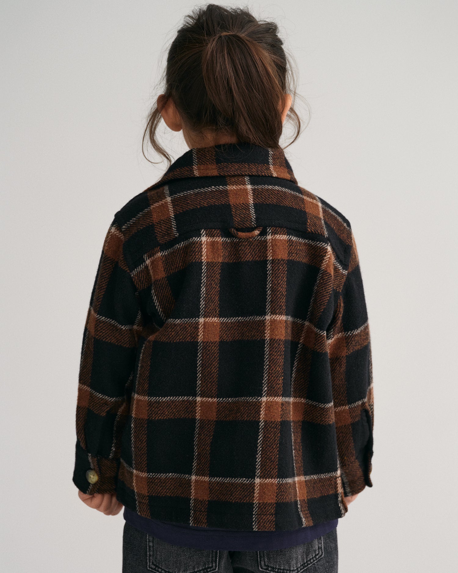 Gant Kids Black Checked Relaxed Fit Shirt