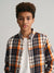 Gant Kids Brown Checked Regular Fit Shirt