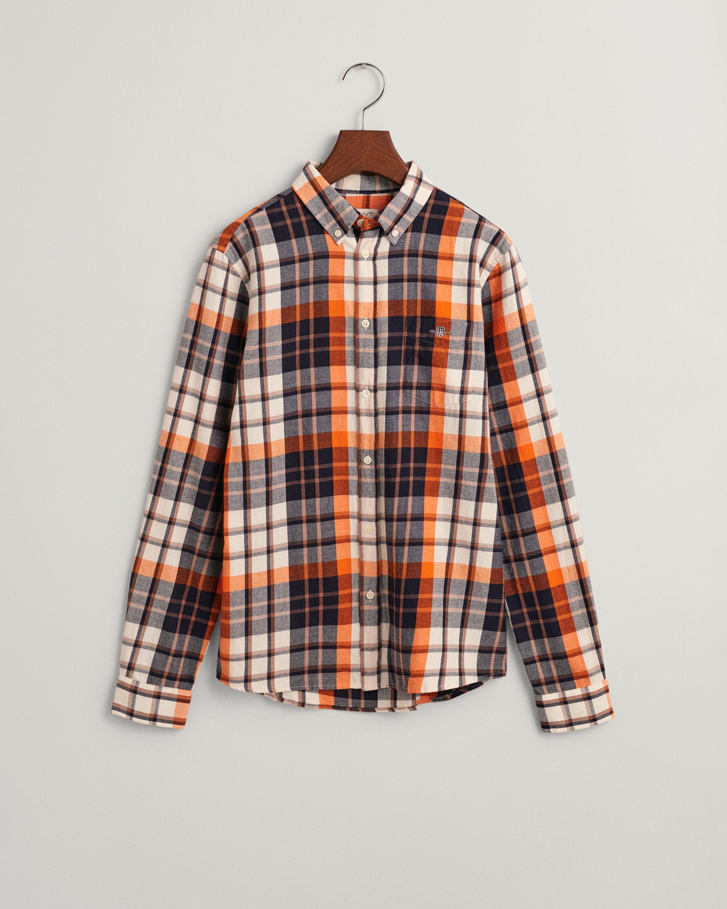 Gant Kids Brown Checked Regular Fit Shirt