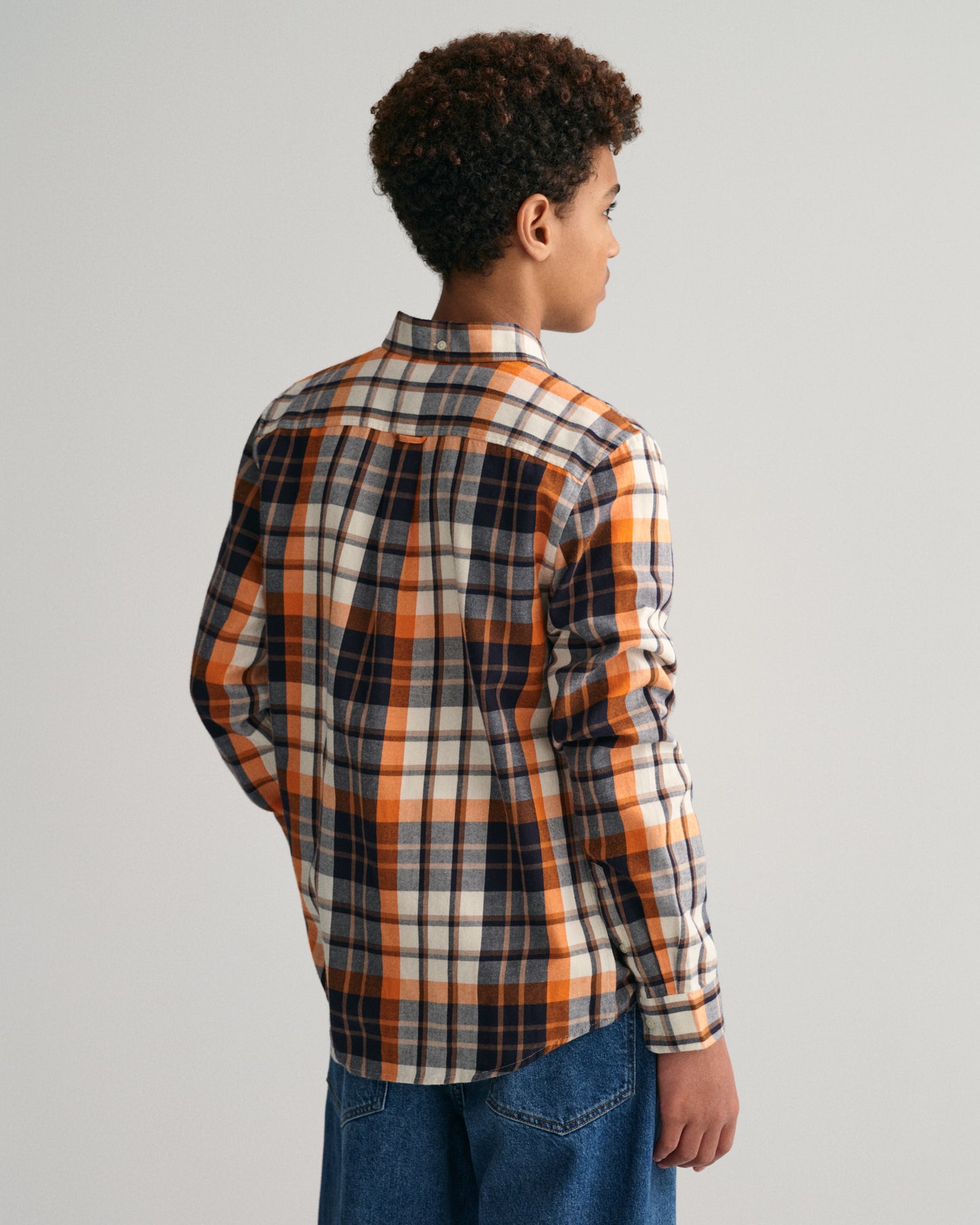 Gant Kids Brown Checked Regular Fit Shirt