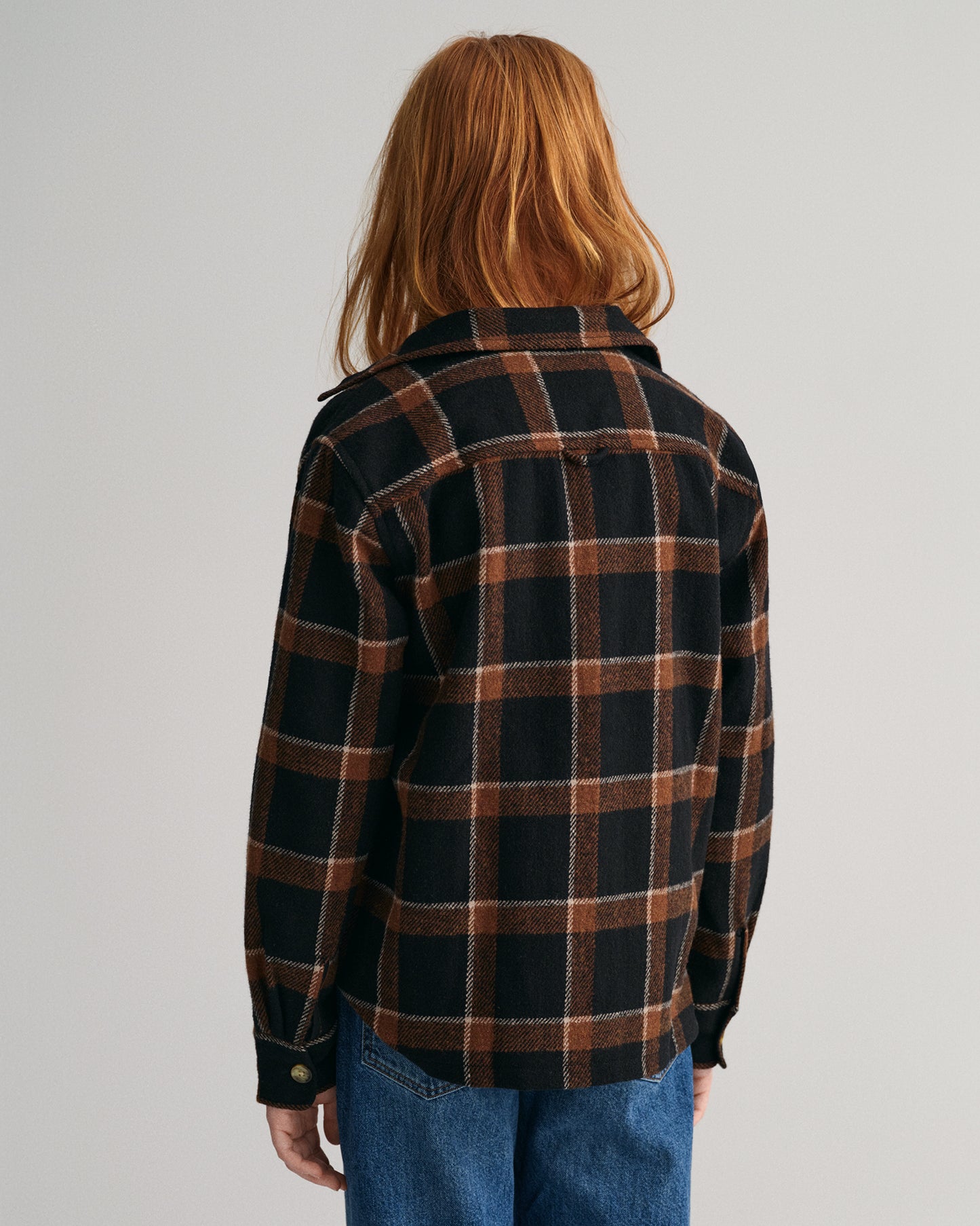 Gant Kids Black Checked Relaxed Fit Shirt