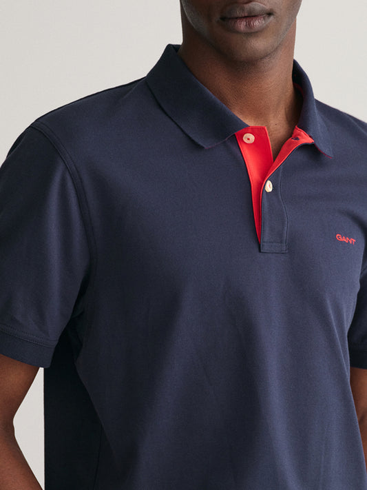 Gant Evening Blue Regular Fit Polo T-Shirt