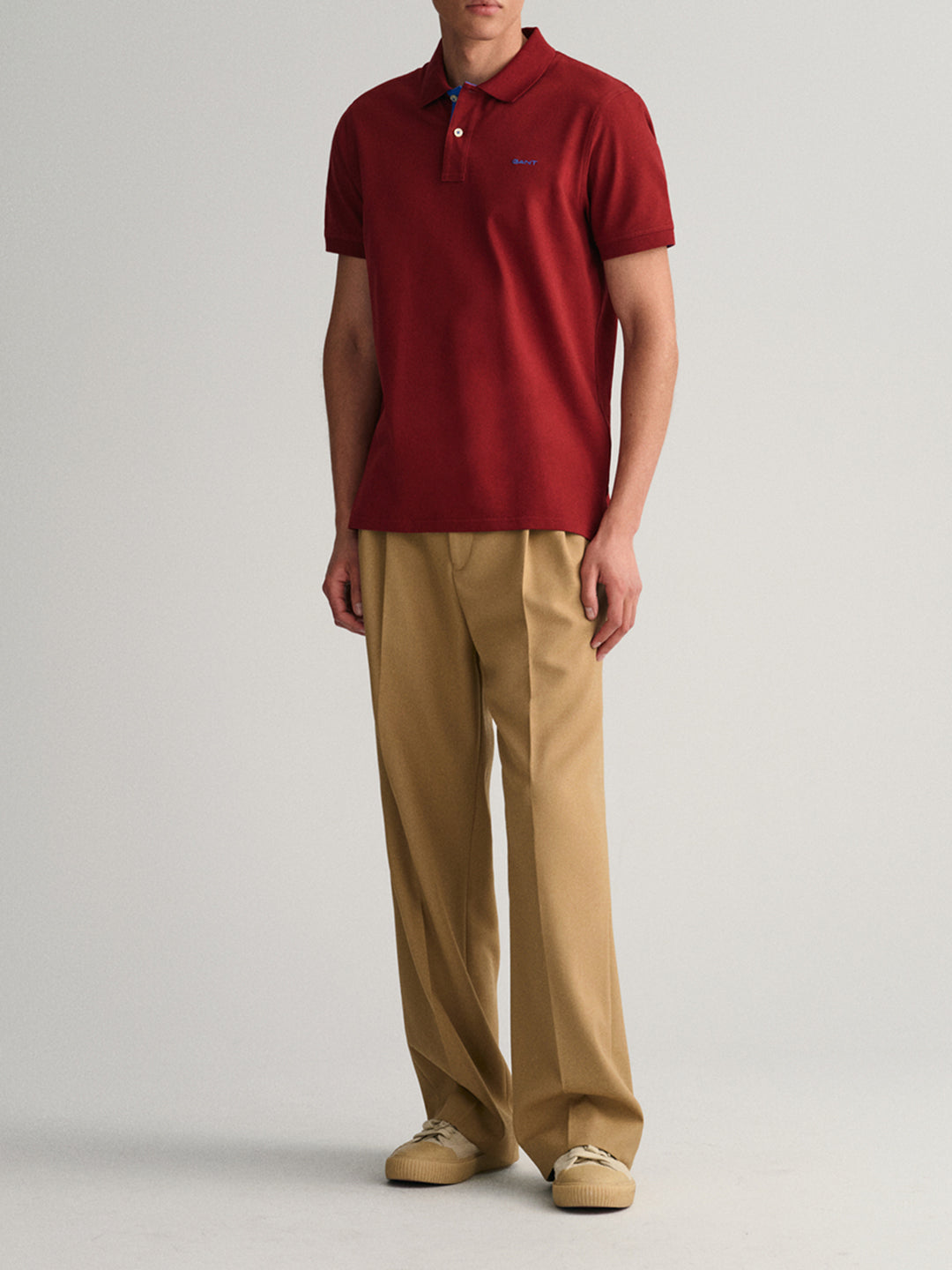 Gant Red Regular Fit Polo T-Shirt