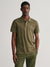 Gant Men Olive Solid Polo Collar Short Sleeves T-Shirt