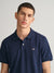 Gant Men Navy Blue Solid Polo Collar Short Sleeves T-Shirt