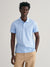 Gant Men Blue Solid Polo Collar Short Sleeves T-Shirt