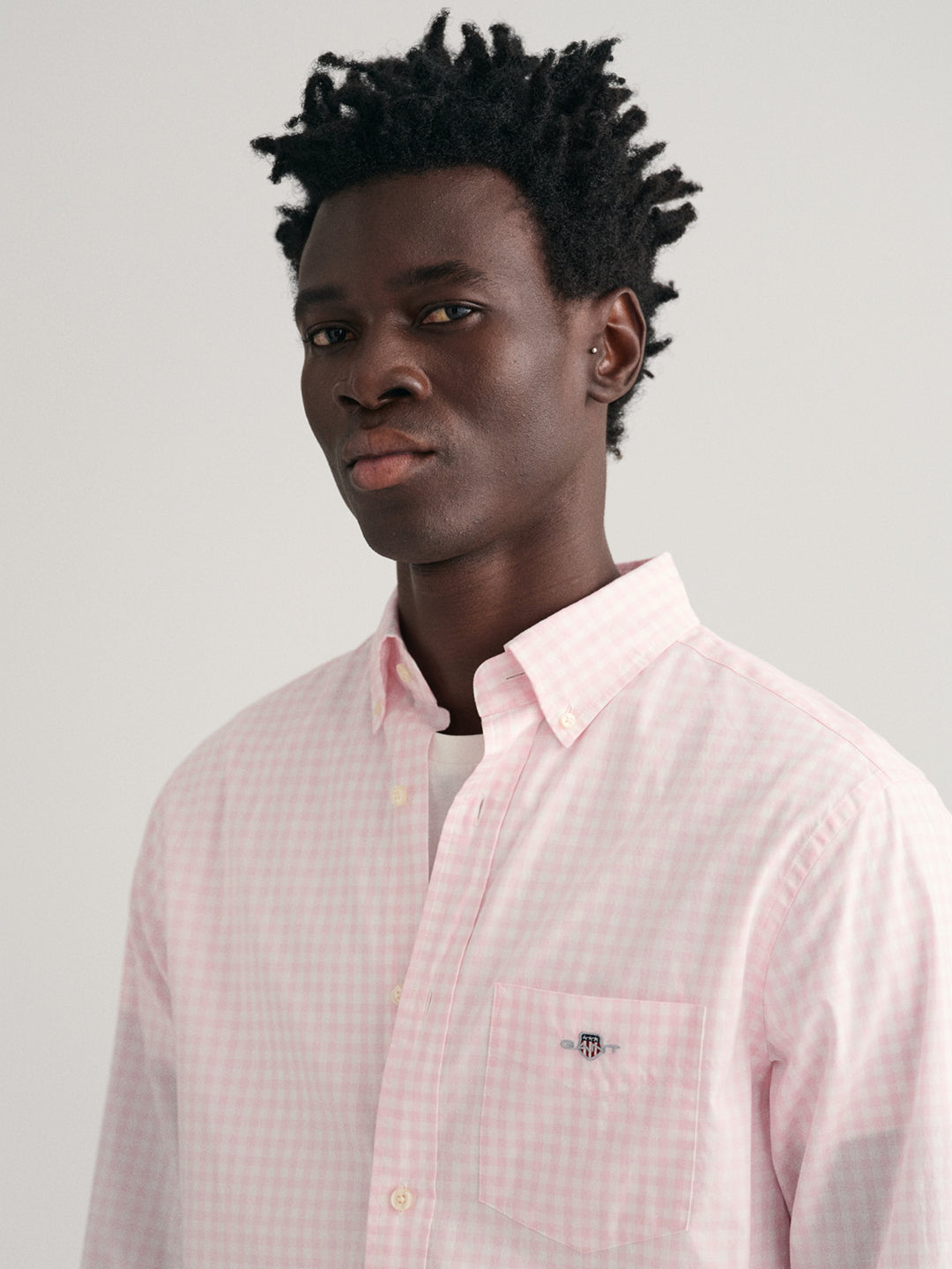 Shop Gant Men Pink Checked Button down Collar Full Sleeves Shirt Online Iconic India