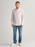 Gant Men Pink Striped Button-down Collar Full Sleeves Shirt