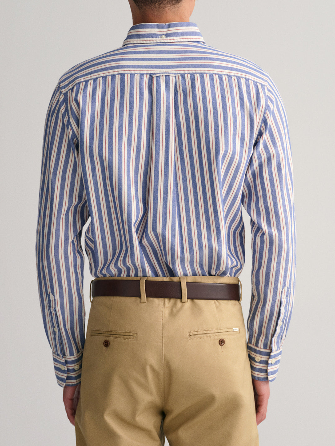 Gant College Blue Striped Regular Fit Shirt