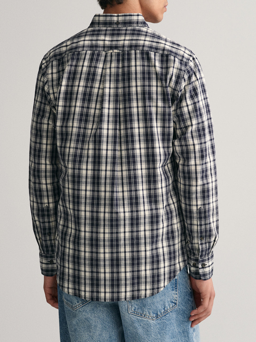 Gant Cream Checked Regular Fit Shirt