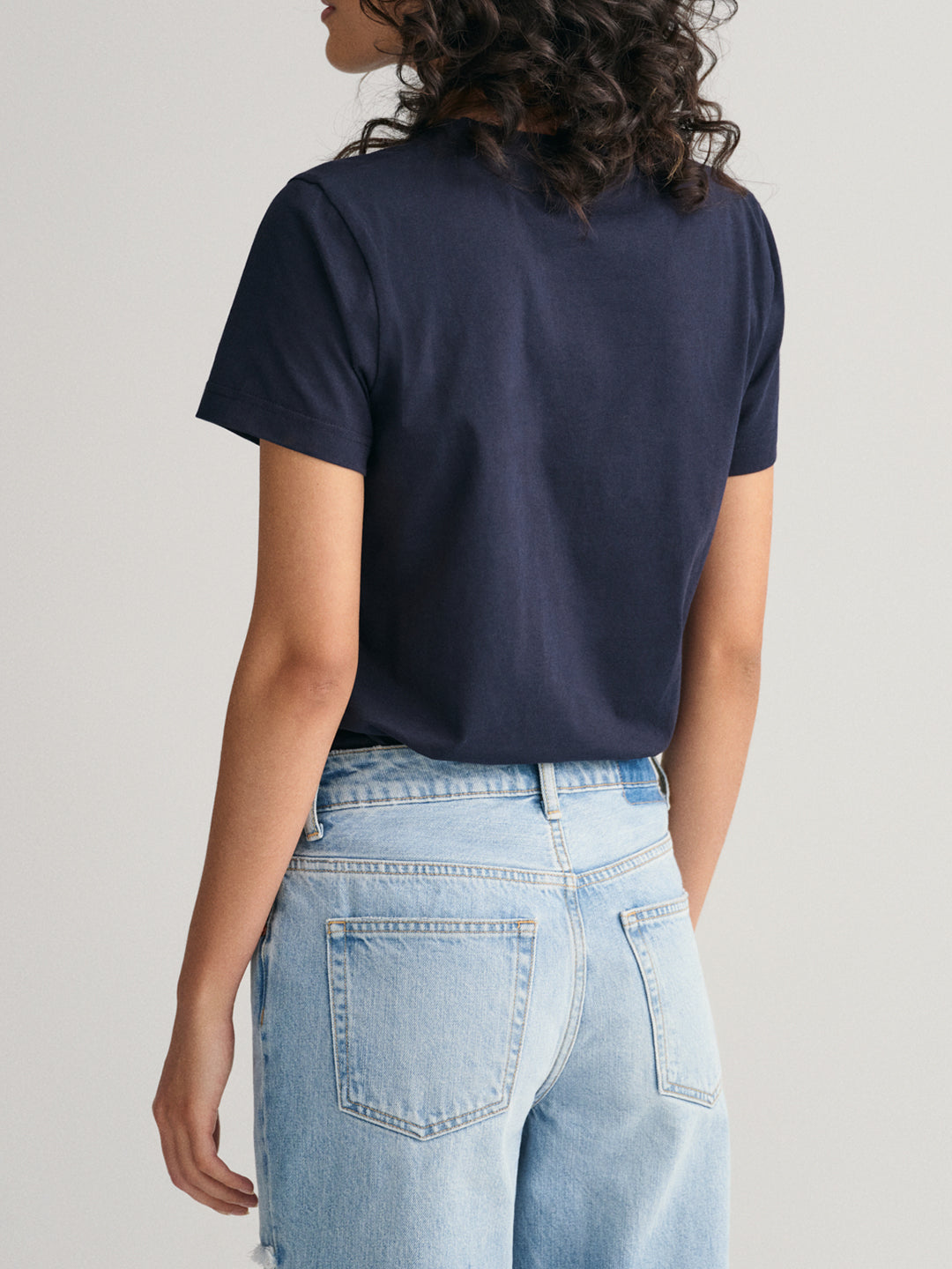 Gant Women Solid Round Neck T-Shirt