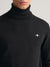 Gant Men Black Solid High Neck Sweater