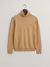 Gant Men Khaki Solid Round Neck Sweater